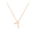 Daled - Hebrew Alef-Bet letter diamond Necklace - D letter